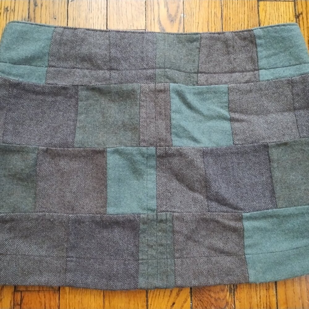 American Eagle Brown  Plaid Mini Skirt 10 Preppy Schoolgirl Dark Academia Y2K - Picture 15 of 16